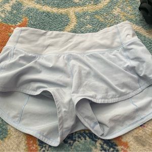 Lulu Lemon light blue Speed Up Shorts